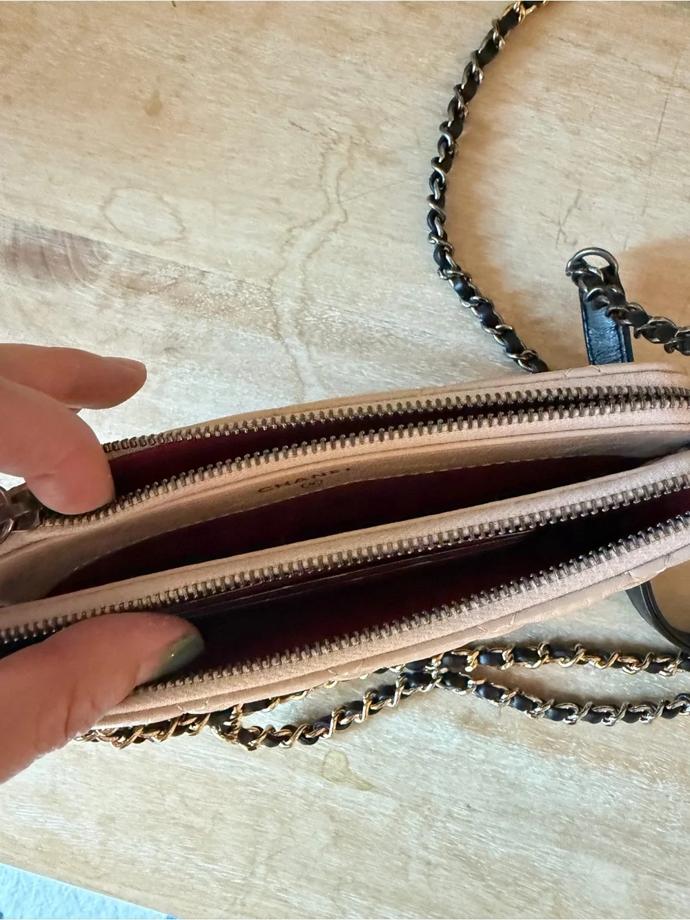 Chanel Gabrielle Leather Two-Tone Crossbody Bag
